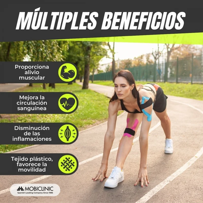 Kinesio Tape| 5cm x 5m | 12 Einheiten | Mobiclinic