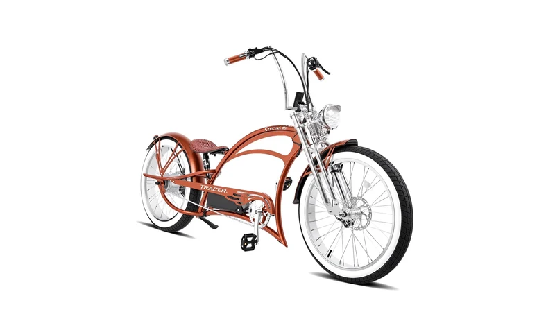 Severus DTS 800W Vintage Chopper Style Stretch Cruiser Ebike