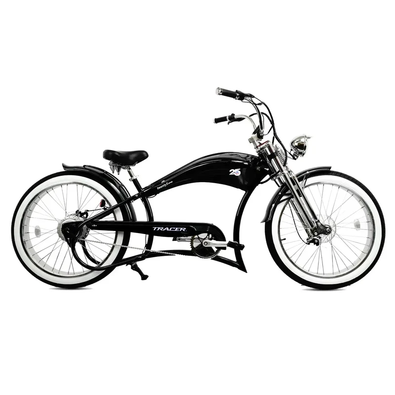 Twenty5 GTS 500W 26" Motorcycle-Style Stretch Chopper E-Bike