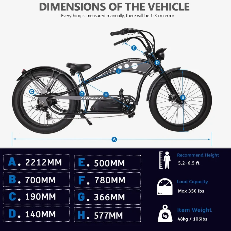 Chico GT7 750W Stretch Cruiser Ebike