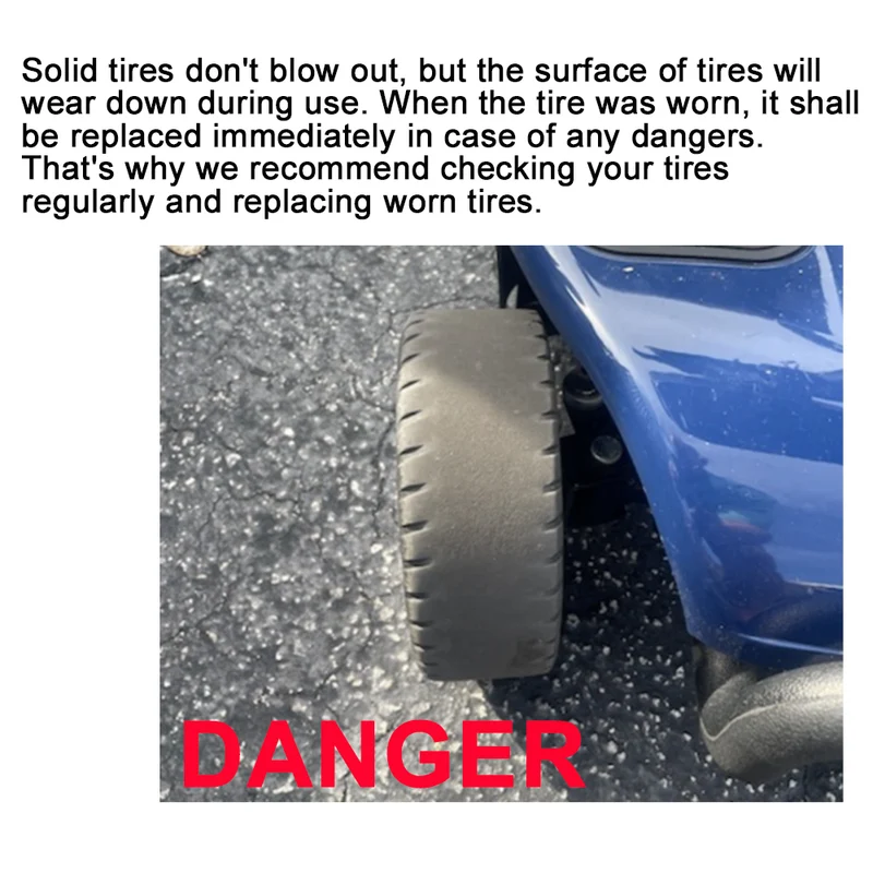 New Original Rear Wheels Tires fits MS31 Mobility Scooter