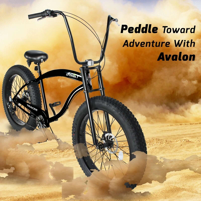 Tracer Avalon GT 26'' Fat Tire Stretch Beach Cruiser Bike 1-Speed/7-Speed
