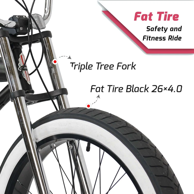 Tracer Avalon GT 29'' Fat Tire stretch Beach Cruiser Bike 1-Speed/7-Speed