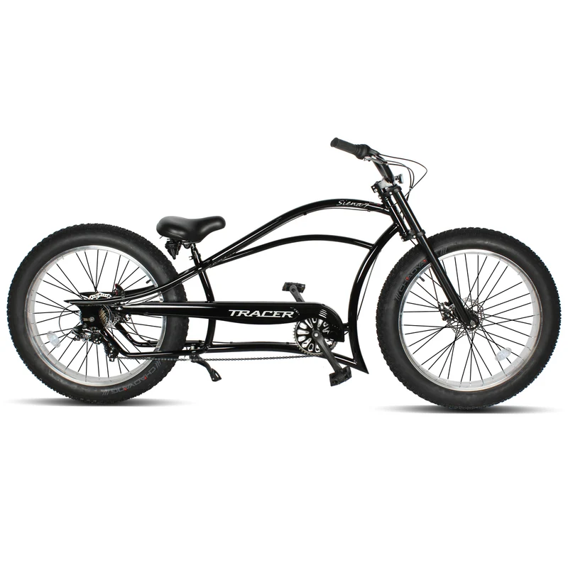 Tracer Siena 26'' Chopper Stretch Cruiser Fat Tire Bike Available 1 Speed/7 Speed