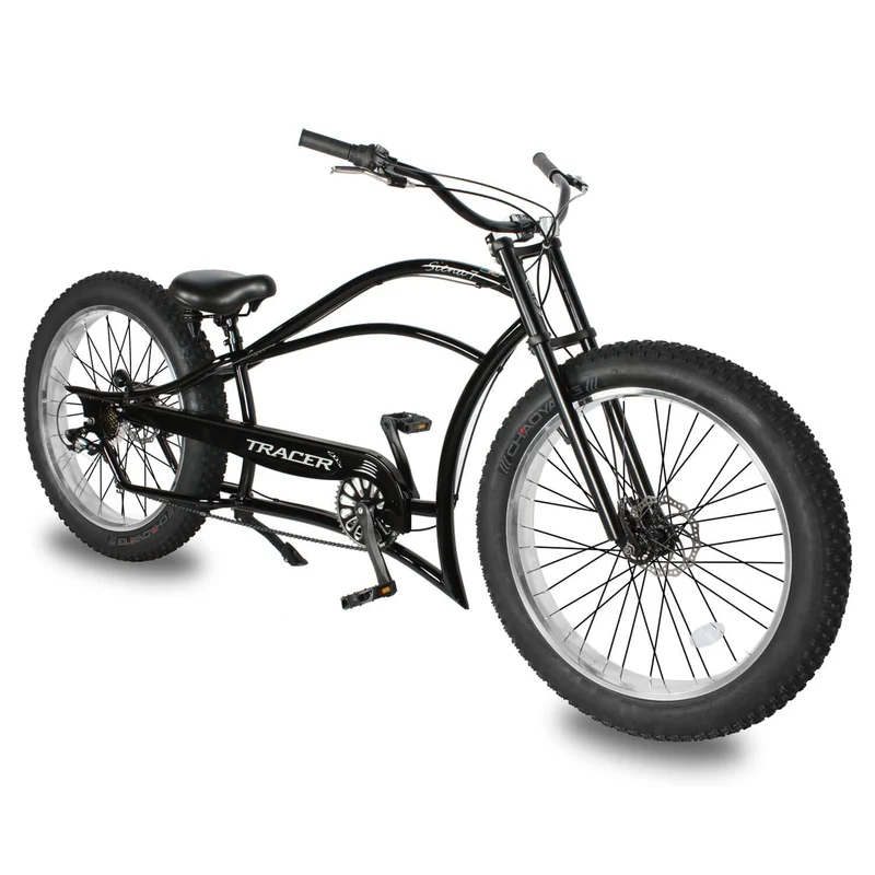Tracer Siena 26'' Chopper Stretch Cruiser Fat Tire Bike Available 1 Speed/7 Speed