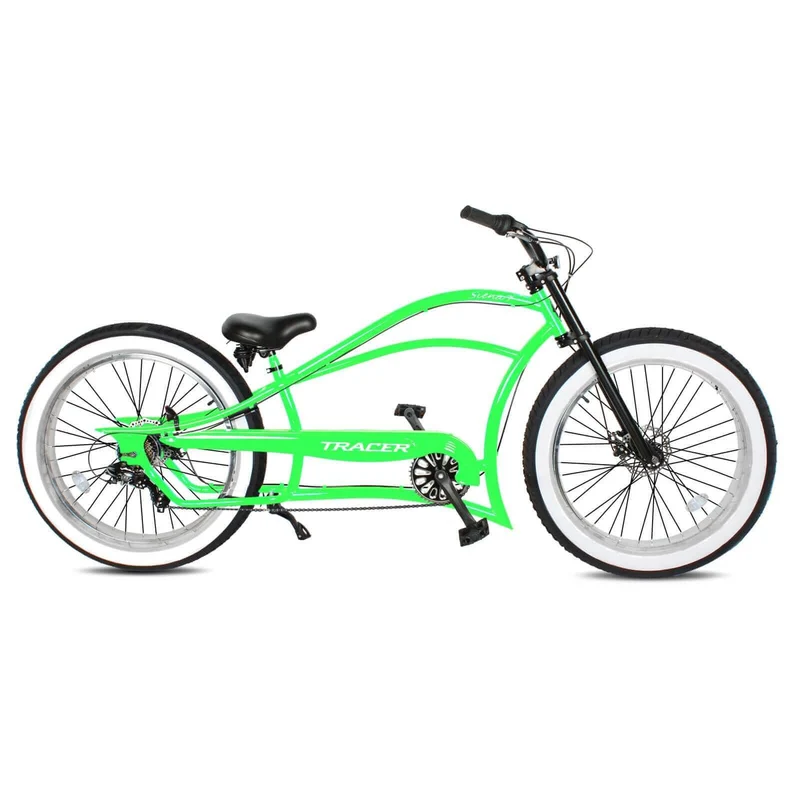 Tracer Siena 26'' Chopper Stretch Cruiser Fat Tire Bike Available 1 Speed/7 Speed