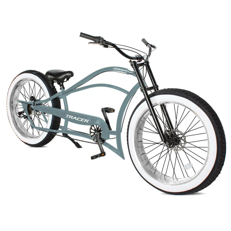 Tracer Siena 26'' Chopper Stretch Cruiser Fat Tire Bike Available 1 Speed/7 Speed