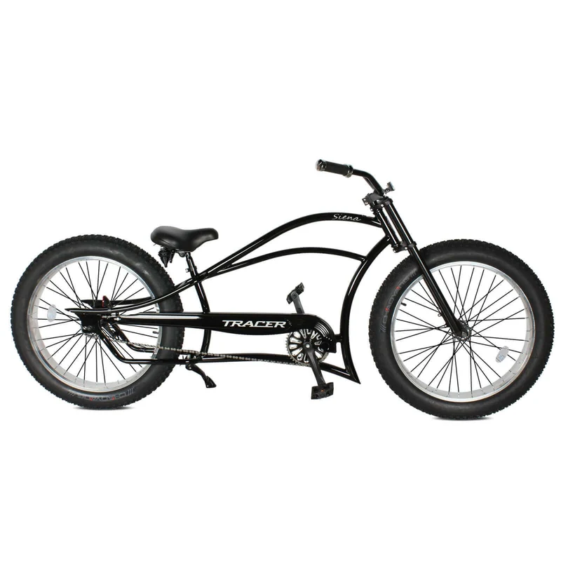 Tracer Siena 26'' Chopper Stretch Cruiser Fat Tire Bike Available 1 Speed/7 Speed