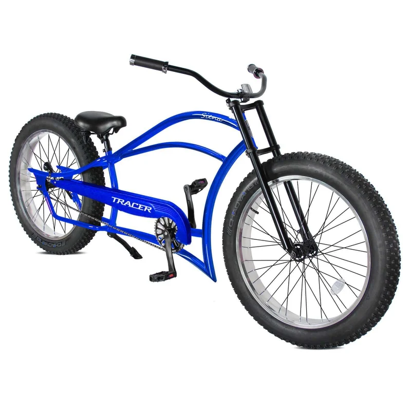 Tracer Siena 26'' Chopper Stretch Cruiser Fat Tire Bike Available 1 Speed/7 Speed