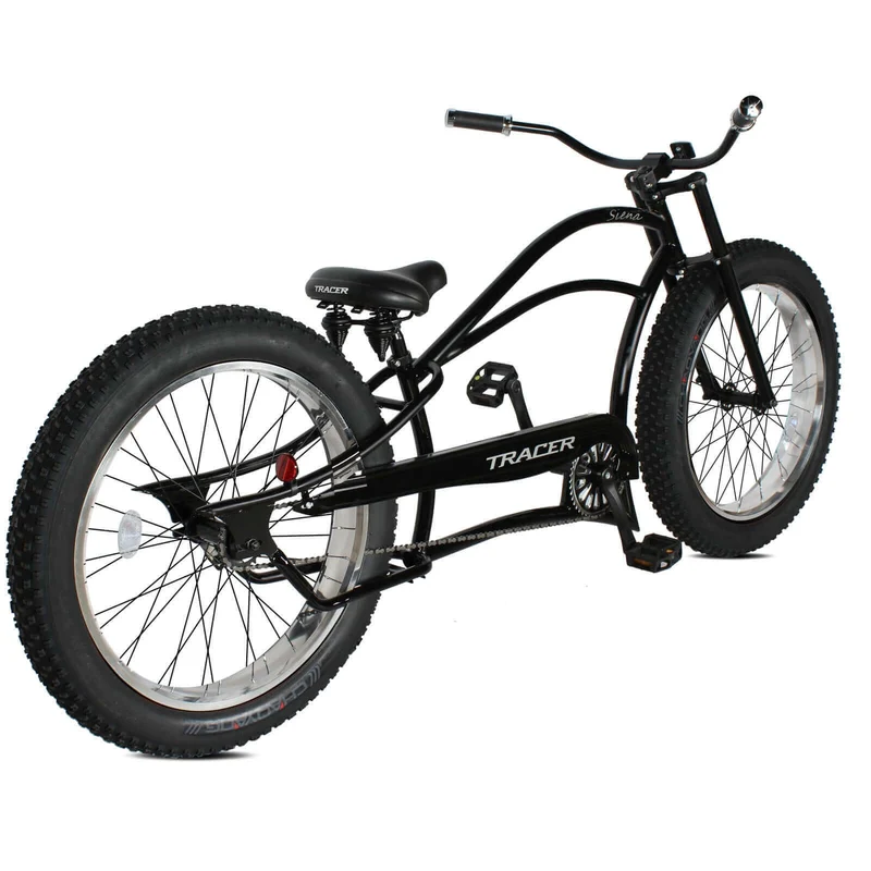 Tracer Siena 26'' Chopper Stretch Cruiser Fat Tire Bike Available 1 Speed/7 Speed