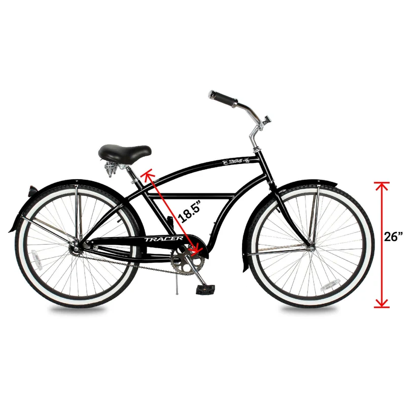 Tracer TAHA 26" Beach Cruiser Bikes 1 & 7 Speed for Men