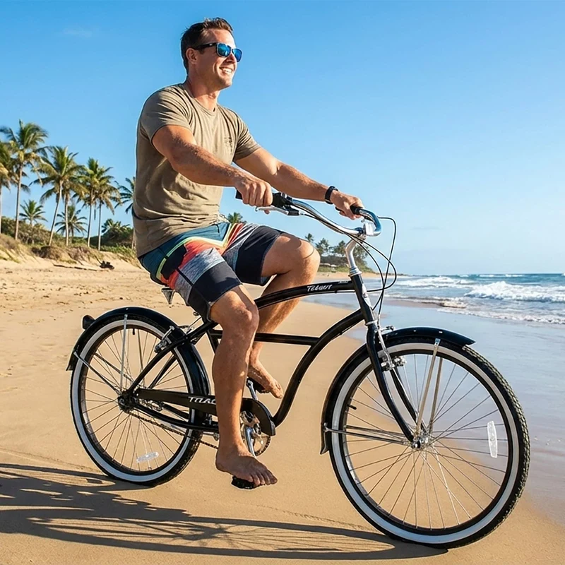 Tracer TAHA 26" Beach Cruiser Bikes 1 & 7 Speed for Men