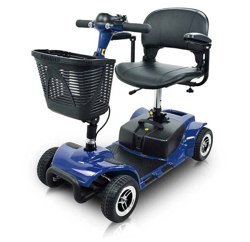 Elifecenter 4 Wheel Mobility Scooter for Senior, 265lbs Weight Capacity Stable 3.73 mph Adults Scooter, Battery-Powered 5 Pieces Foldable for Indoor Outdoor