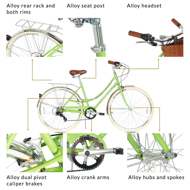 Tracer Kelly 700C Hybrid City Urban Bikes 7 Speed