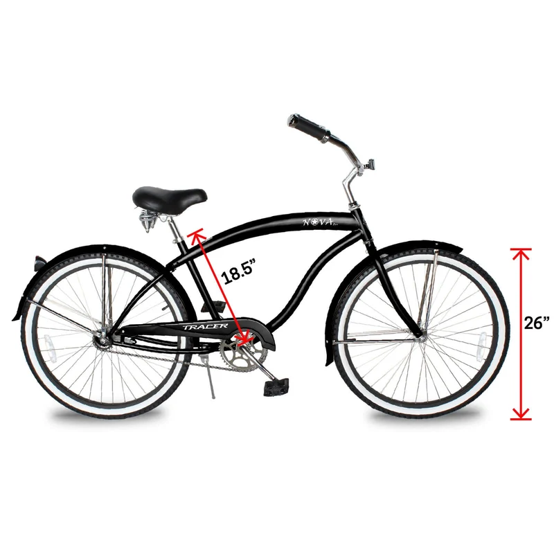 Tracer NOVA 26" Beach Cruiser Bike Single Speed for MEN