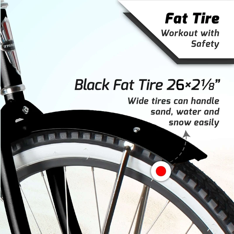 Tracer NOVA 26" Beach Cruiser Bike Single Speed for MEN