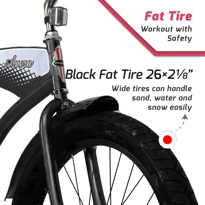 Tracer AVERA-M 26" Beach Cruiser Bikes Single Speed for Men
