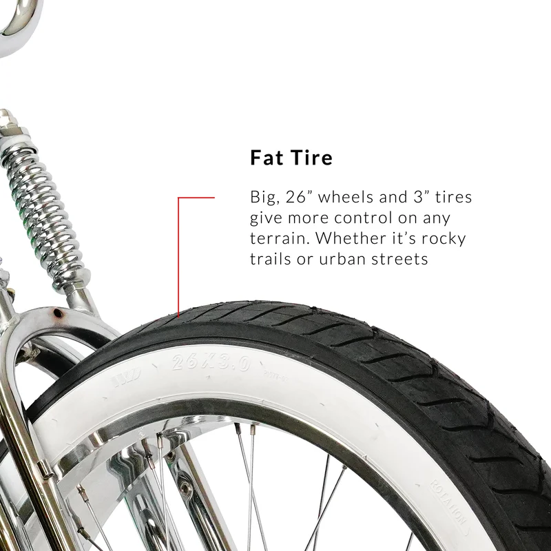 Tracer Master DS 26" Dual Springer Chopper Stretch Beach Cruiser Bike
