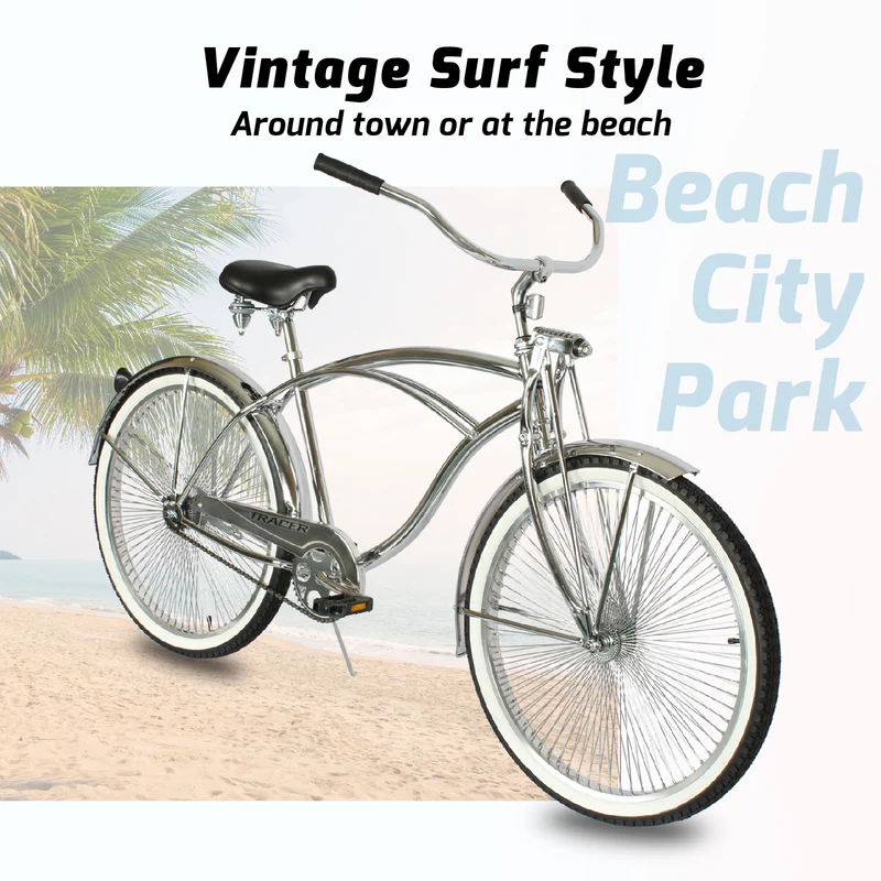 Tracer Cheetah 26" Vintage Cruiser Bike, Single Speed