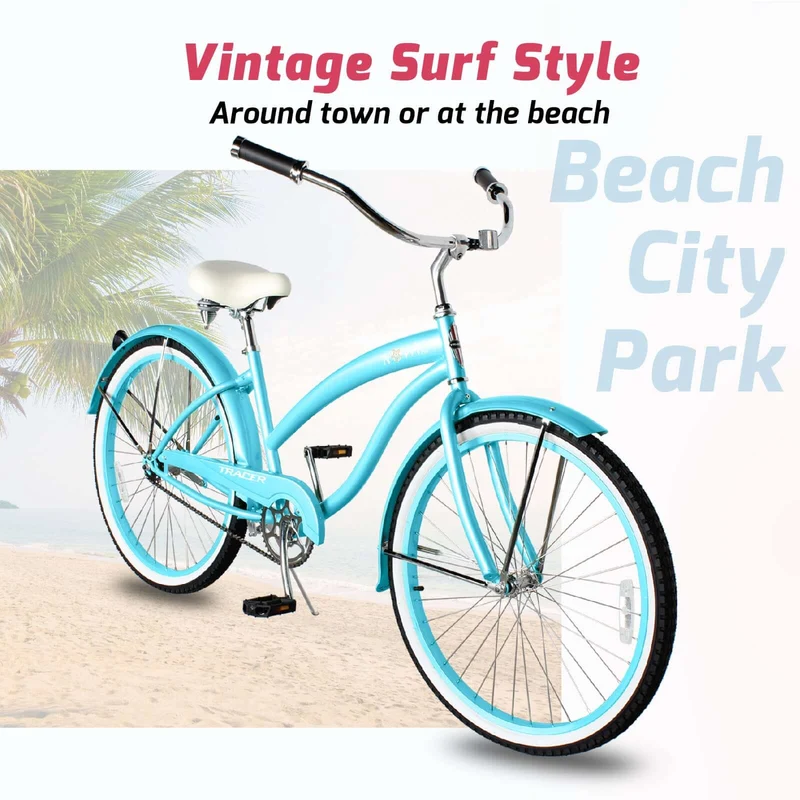 Tracer NOVA 26" Beach Cruiser Bike Single Speed for WOMEN
