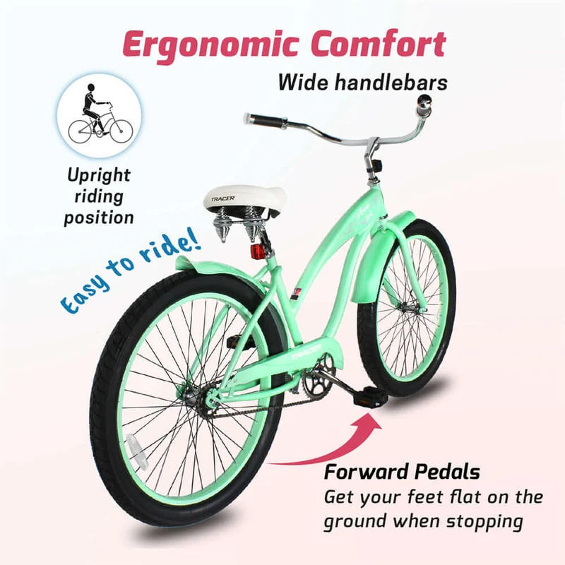 Tracer AVERA-F 26" Beach Cruiser Bike Single Speed for Women