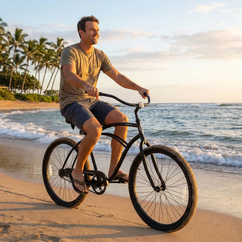 Tracer ACE-M 26" Beach Cruiser Bikes Single Speed for MEN