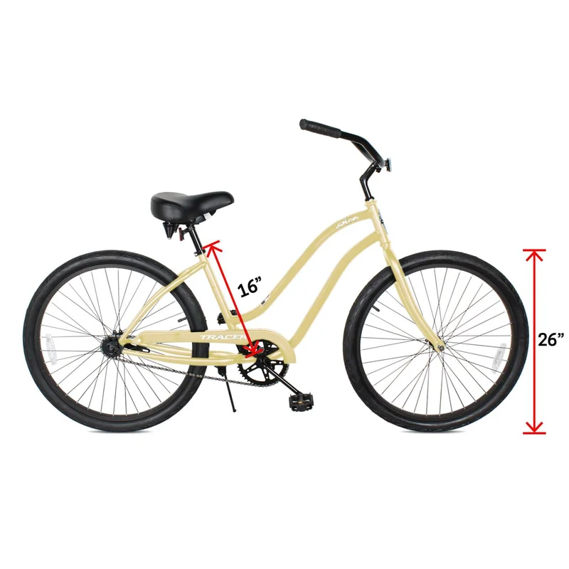 Tracer ACE-F 26" Beach Cruiser Bikes Single Speed for Women