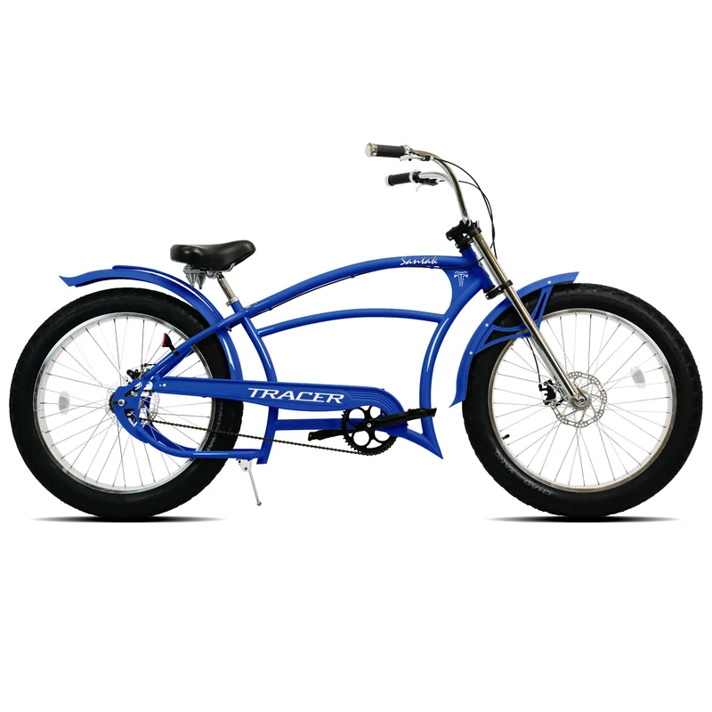 Tracer Santak GT 26" Chopper Stretch Cruiser Fat Tire Bike Single Speed