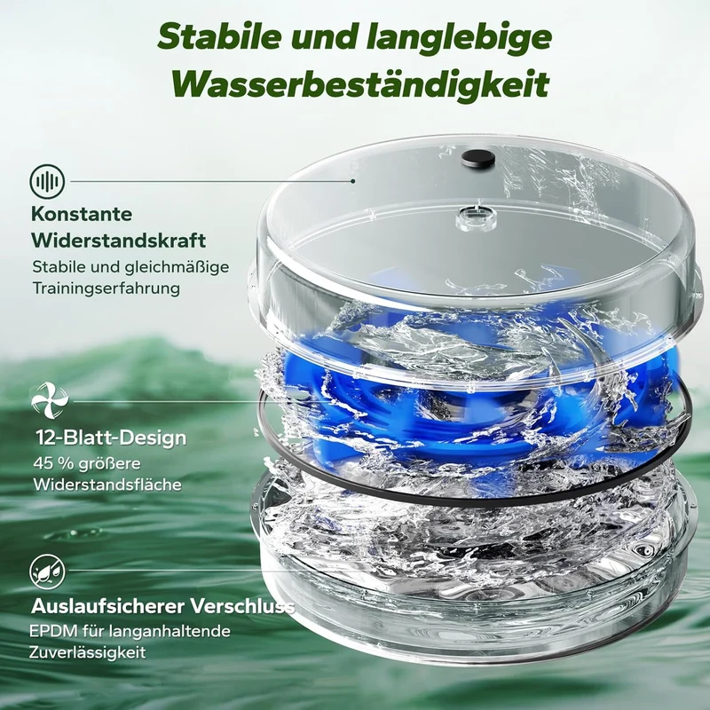MERACH Wasser-Rudergerät aus Holz: Klappbar & interaktiv für Zuhause