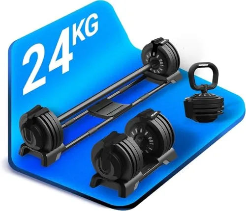 NEOLYMP Verstellbare Kurzhantel 2–40 kg mit Schnellverstellung, Einzelstück