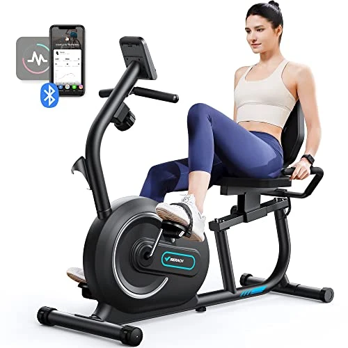 MERACH Liegeergometer: Heimtrainer mit Bluetooth und verstellbarer Rückenlehne