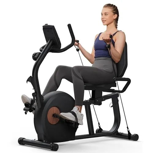 MERACH Liegeergometer: Heimtrainer mit Bluetooth und verstellbarer Rückenlehne