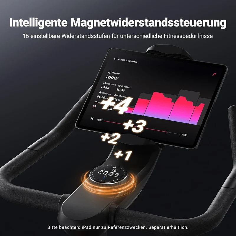 MERACH Heimtrainer: Leises Magnetrad mit App-Steuerung