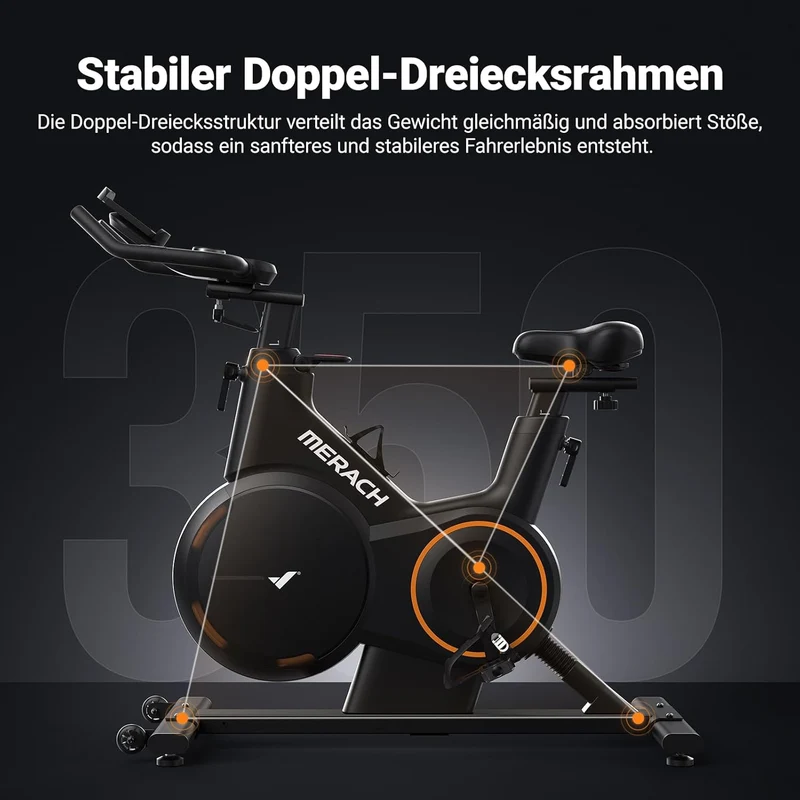 MERACH Heimtrainer: Leises Magnetrad mit App-Steuerung