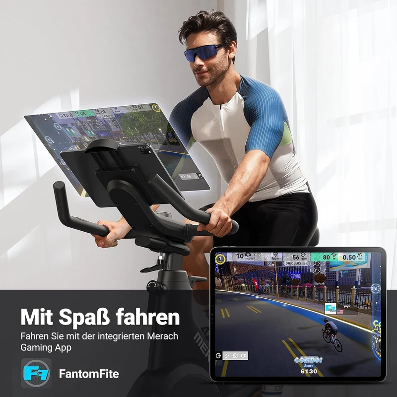 MERACH Heimtrainer: Leises Magnetrad mit App-Steuerung