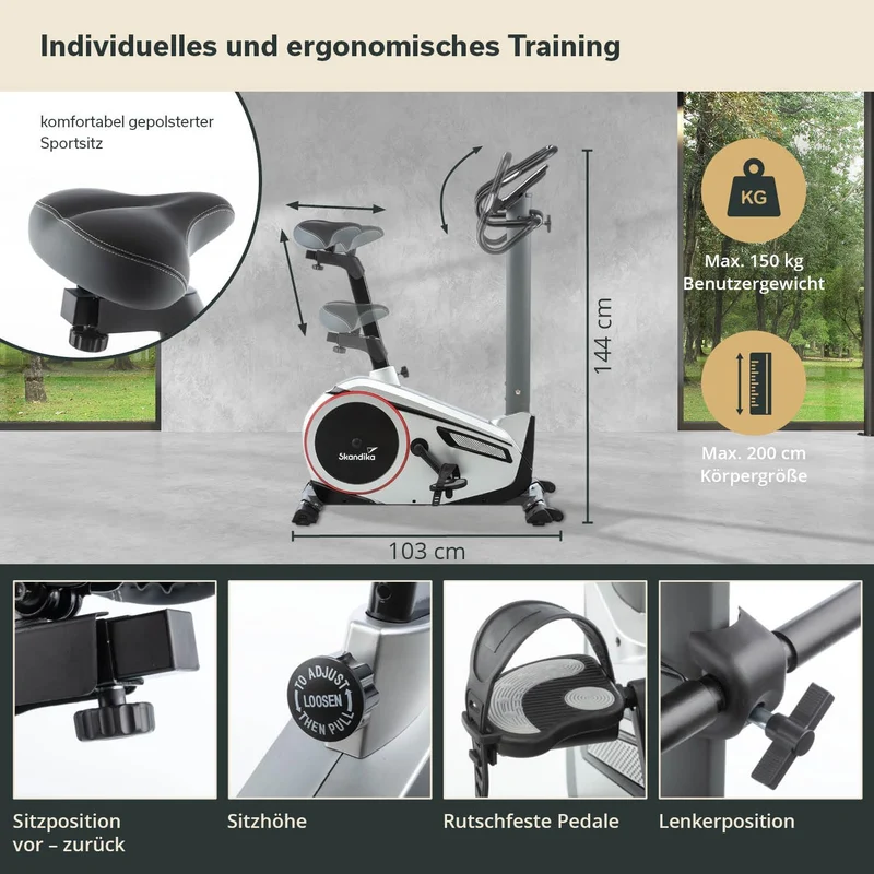 Skandika Morpheus: Ergometer mit 12 kg Schwungmasse