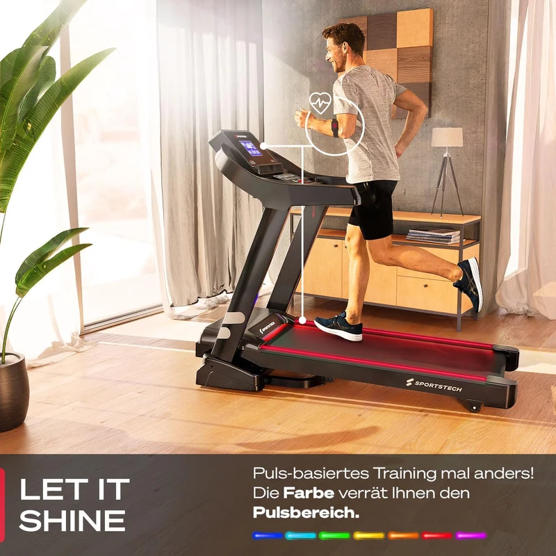 Sportstech F37s: Klappbares Laufband, 7 PS, 20 km/h, Steigung & App