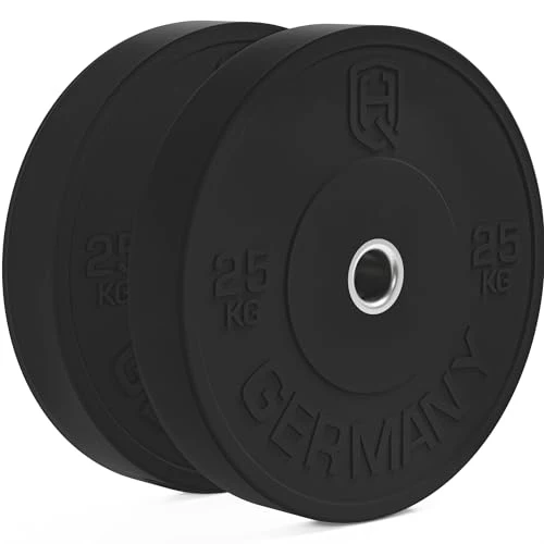 HQ Germany 50mm Vollgummi Bumper Plates - Gewichtsscheiben Set für Training