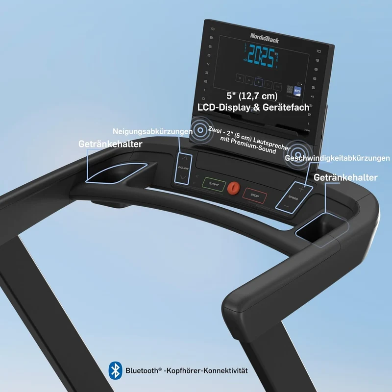 NordicTrack T-Serie: Laufband mit Steigung, Bluetooth & 136 kg Tragkraft
