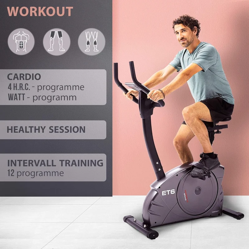 Christopeit ET 6: Ergometer mit 24 Stufen, 12 kg Bremssystem, 150 kg Traglast