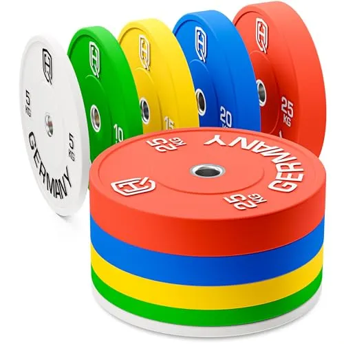 HQ Germany Premium Bumper Plates: 50mm Hantelscheiben Set